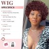 Quantum Love Short Curly Human Hair Wigs for Black Women 6 Inches Afro Kinky Curly Brazilian Virgin Human Hair Short Pixie Cut Wigs 99J