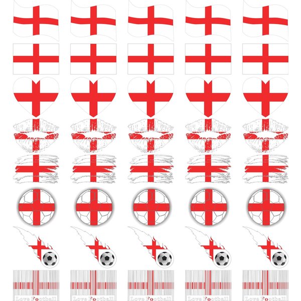 Meme Series Womaha 40 Sheets England Flag Temporary Tattoos for Kids Football Temporary Face Tattoos