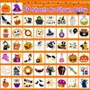 Partywind Glow Halloween Kids Party Decorations, Individually Cut Halloween Tattoos for Trick or Treat Party Supplies, Halloween Goodie Bag Stuffers Fillers (50 Styles)
