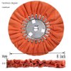 8" Orange Airway Buffing Wheel,5/8'' Arbor Hole,16 Plys/Medium Polishing for Angle Grinder,2PCS