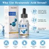 Hyaluronic Acid Serum for Face Neck Body Hyaluronic Acid Moisturizer with Vitamin C Vitamin E for Wrinkle, Dry Skin,Fine Lines Skincare