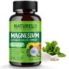 NATURELO Magnesium Glycinate Supplement - 200 mg Glycinate Chelate with Organic Vegetables to Support Sleep, Calm, Muscle Cramp & Stress Relief – Gluten Free, Non GMO - 240 Capsules