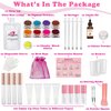 BRIPATI DIY Lip Gloss Making Kit, 46PCS DIY Lip Gloss Kit to Make Your Own Lip Gloss, Moisturizing Lip Glaze Handmade Set, Beginner Lip Gloss Kit, Lip Gloss Making Supplies Set for Women Girls