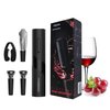Electric Wine Opener Set TEBIKIN Automatic Wine Bottle Openers Cordless Battery Powered Corkscrew with Vacuum Wine Stoppers Wine Aerator Pourer Foil Cutter for Home Gift Party Valentine's Day