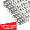 OLYMPX 50 Pcs of 2” Capacity Premium Metal Prong Paper Fastener Complete Set, 2.75 Inch Base with Standard 2-Hole Punch Compressor for Paper File Folder, 50 per Box