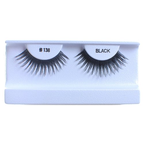 10 Pairs 100% Human Hair False Eyelashes Natural Black #138