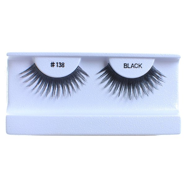 10 Pairs 100% Human Hair False Eyelashes Natural Black #138