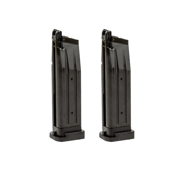 Lancer Tactical Knightshade 28 Round Hi-Capa Green Gas Airsoft Magazine 2 Pack