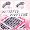 Lash Clusters Kit 536pcs - 30D 40D Lash Clusters 9-16MM & Lash Extension Kit 8 10 12 14 16MM,Natural Wispy Eyelash Extension Kit, Natural Lashes Clusters Kit Bond and Seal,Remover, Applicator