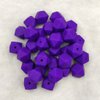 50pcs Classic Purple Color 14mm Silicone Hexagon Pearl Beads Silicone Geometry Spacer Beads for DIY Beading Mom Jewelry Necklace Making