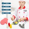 Lesheng space Chef Costume for Kids, Cook Role Play Dress -Up Set with Realistic Kitchen Toys, Pretend Chef Outfit for Halloween