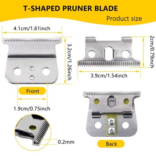 GRABOTE New Trimmer Blades Compatible for Andis T Outliner Replacement Blades, Blades for Andis T-outliner G, GO, GTO, GTX and Headliner LS2, LS3