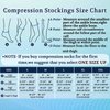 Lin Performance 15-20 mmHg Medical Compression Stockings for Women and Men Thigh High Dot-Top Open Toe Socks for Varicose Vein Swollen legs Travel Flight Pregnant(Beige,M)