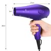 Wazor Lightweight Hair Dryer with Diffuser, Negative Ionic Professional 1875W Blow Dryer with 2 Speed 3 Heat Settings Cool Shot Purple