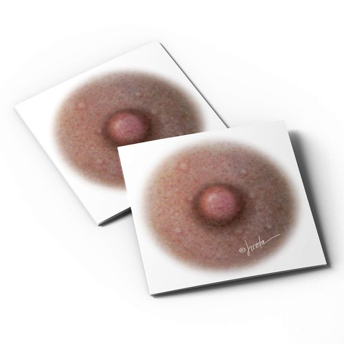 Breast Cancer Temporary Tattoos for Women - 1 Pair, Areola Temporary Tattoo, Post Mastectomy Temp...
