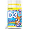 Vita Guard Calcium D3 Chewable Tablets for Kids – 640 mg Calcium & 320 IU Vitamin D3 – Non-GMO, Organic – Milk Flavor – Bone & Teeth Support Supplement – 90 Tablets for Ages 2+
