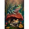500 Piece Puzzles for Adults,Wooden Puzzles,Mushroom Frog Puzzle-Casual Stress-Relieving Games for Everyone-Perfectly for Home Decor Halloween Decorations