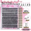 SZYZKJ Eyelash Extension 240pcs Individual Lash Cluster 12-18mm MIX D Curl Lashes Natural Lash Extension DIY Eyelash Extensions at Home Individual Lashes Cluster Wispy Eyelash Cluster