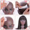 SAJOO 48 PCS Lace Front Wig Tape Adhesive Tape Double-Sided Waterproof Lace Wigs Wig Tapes Waterproof Lace Tape C-Shaped Wig Tape Hair Wig Tape for Wigs Toupees Hair Extension and Hair Pieces (Pink)