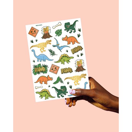 xo, Fetti Dinosaur Tattoos for Kids - 34 styles | Birthday Party Supplies Boy, Dino Party Favors, T-rex Decorations