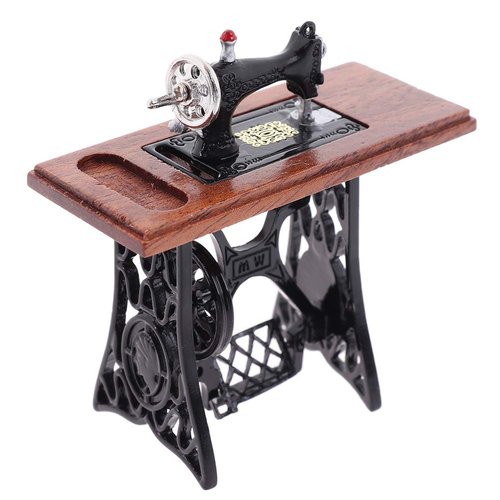 1:12 Dollhouse Miniature Furniture Sewing Machine Tailor Toy Doll House Vintage Decoration Accessories
