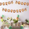 PIXHOTUL 3 Pcs Monkey Banners, Jungle Safari Party Decorations Monkeys Birthday Party Supplies Monkey Cutouts Paper for Kids Birthday Party Classroom Baby Shower Supplies