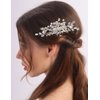 BERYUAN Bridal Rhinestone Crystal Beads Hair Comb Silver Rhinestone Wedding Headpiece Wedding Bridal Hair Side Comb Crystal Rhienstone Wedding Hair Comb for Wedding Women