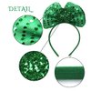 TOOBIT St Patrick's Day Headband Green Bow Hair Bands Bow With Green Shamrock Headband for Women St Patrick's Day Parade Hair Accessories Decoration Party Supplies