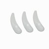 Ebonee 100 Pcs Mini Curved Cosmetic Spatula Scoop, Reusable Makeup Face Mask Spoon for Cream, Lotions, Moisturizers (White)