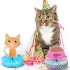 Chinco 9 Pcs Cat Party Centerpieces for Tables Cat Birthday Party Decorations Honeycomb Cat Party Supplies Cat Party Favor Table Decoration Cat Table Topper for Bridal Shower Wedding Birthday Party