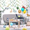36 Pcs Jungle Theme Baby Shower Decor, Animals Hanging Swirls Ceiling Streamers Decorations, Forest Safari Animal Wild One Birthday Party Decorations for Baby Boy Kids Party Supplies