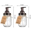 Mason Jar Foaming Soap Dispenser - Rustproof Stainless Steel Lid/BPA Free Foam Pump,with Chalkboard Labels - Rustic Farmhouse Decor Hand Soap Dispenser Bathroom Accessories – Bronze (2 Pack)