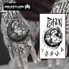 INKARTLINK Temporary Tattoos, Semi Permanent Tattoos, Adult Art Designs, Waterproof Temporary Tattoos, Party Favors, Tattoo Stickers Realistic, No Adhesive, Lasts 1-2 Weeks (Moon)