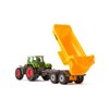 Siku 1605, Fendt Tractor with Krampe Dump Truck, Toy Tractor, Metal/Plastic, Green/Yellow, Removable cab, Tipping Trough, Trailer with Smooth-Running rubberisedg Wheels, Trailer Coupling