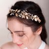 Hair Vine for Women Bridal Hair Comb for Bride Pearls Crystal Hair Comb Slide GOLD