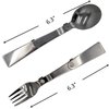 Acantha Foldable Fork and Spoon Set, Portable Folding Spoon and Fork Set with Two Plastic Storage Cases for Travel Camping Outdoors Picnic