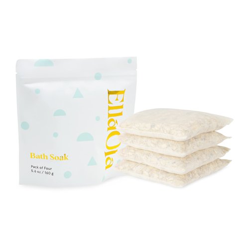EllaOla Organic Bath Soak for Babies & Kids - Baby Bath Tea Soaks Made with Oatmeal, Prebiotics to Relieve Dry, Itchy, Eczema Prone Skin While Gently Cleansing, Fragrance Free I 4 Bath Tea Soaks