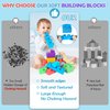 ROHSCE Baby Soft Blocks Building Block Toys, Blocks for Babies 6 Months and Up STEM Educational Toddler Gifts, Baby Soft Rubber Blocks Big Building Blocks Sensory Toys, 46PCS