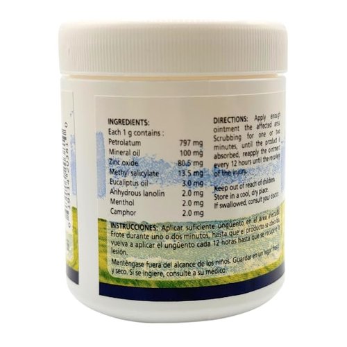 La Vaquita Bálsamo Blanco Ointment 3.52oz (100g)- Fast-Acting for Muscles & Joints - Soothing Balm with Menthol, Camphor, and Eucalyptus Oil