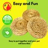 Bonka Bird Toys 3603 (Pk3) 3" Round Seagrass Mats, Parrot Foot Talon Chew Craft Cage Toy, Amazon, African Greys, Pionus, and Similar