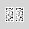 Oottati 2 Sheets Small Tiny Temporary Tattoo Stickers Old School Gun Rose Butterfly Spider Net Snake Heart