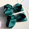 6 PCS Grosgrain Ribbon Alligator Clips - Solid Color Hair Accessories for Toddlers and Kids (Green)