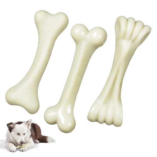 Doudele Small Dog Chew Toy - Medium Dog Holiday 3-Pack, Puppy Toys for Aggressive Chewer,Tough Chew Toys for Teething,Beef Flavor