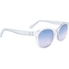 SPY Optic HiFi, Round Sunglasses, Color and Contrast Enhancing Lenses, Clear - Purple Sunset Lenses