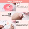 14 Pieces Fan Brushes Facial Applicator Brush Soft Fan Brushes Acid Applicator Brush Cosmetic Makeup Applicator Tools for Mud Cream (Pink)