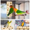 MUYG Bird Wooden Block Chewing Toy Parrot Beak Grinding Toys Wood Birds Cage Foraging Training Toys with Bird Perch for Parakeets Cockatiels Lovebird Budgie