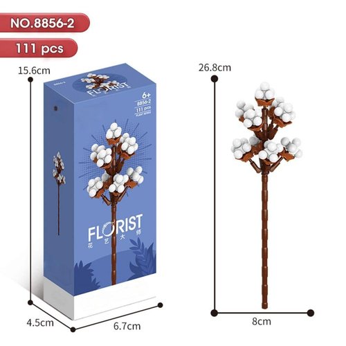 YICHENZHAOXING Mini Bricks Artificial Flower Bouquet Building Sets，DIY Simulation Plant Series Creative Toys,Flower Building Set Cotton 111PCS