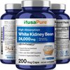 NusaPure White Kidney Beans 24,000mg per Serving - Bioperine - Extract 30:1 (Vegetarian, Gluten-Free, Non-GMO)