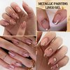 NAILKISS Gold Metallic Painting Gel Mirror Painted Gel Polish 3D Metal Painting Gel Drawing Mirror Chrome Gel Polish Glossy Soak Off DIY Nail Art Manicure