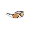 Flying Fisherman Double Header Classic Polarized Sunglasses, Black Frames/Amber-Red Mirror Lenses, Medium